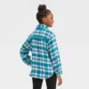 Girls' Plaid Button-Front Long Sleeve Shacket - Cat & Jack™ -CAT and JACK Store GUEST fb26a5d8 e158 496c 9919 9789373ffd59