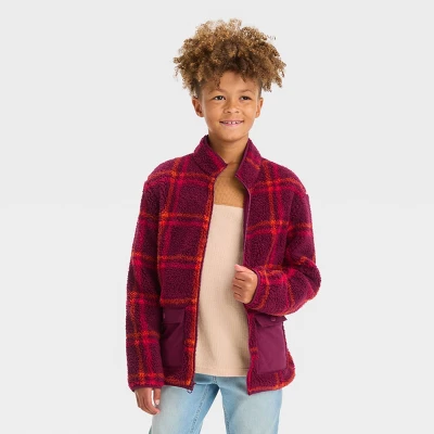 Boys' Plaid Pullover Sweatshirt - Cat & Jack™ Red 5 Boys' Plaid Pullover Sweatshirt - Cat & Jack™ Red - Image 3