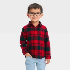 Toddler Boys' Long Sleeve Flannel Shirt - Cat & Jack™ -CAT and JACK Store GUEST fe509d23 b5c8 40bd a60e e820086ca614
