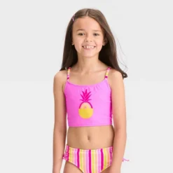 Girls' 'Pineapple Paradise' Midkini Swimwear Set - Cat & Jack™ Pink/Yellow -CAT and JACK Store GUEST ff4d3c8c 758a 48b1 93b1 79d08c1e3fa8